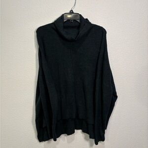 Womens Bella Ella Boutique Green Knit Turtle Mock Neck Preppy Sweater Shirt L